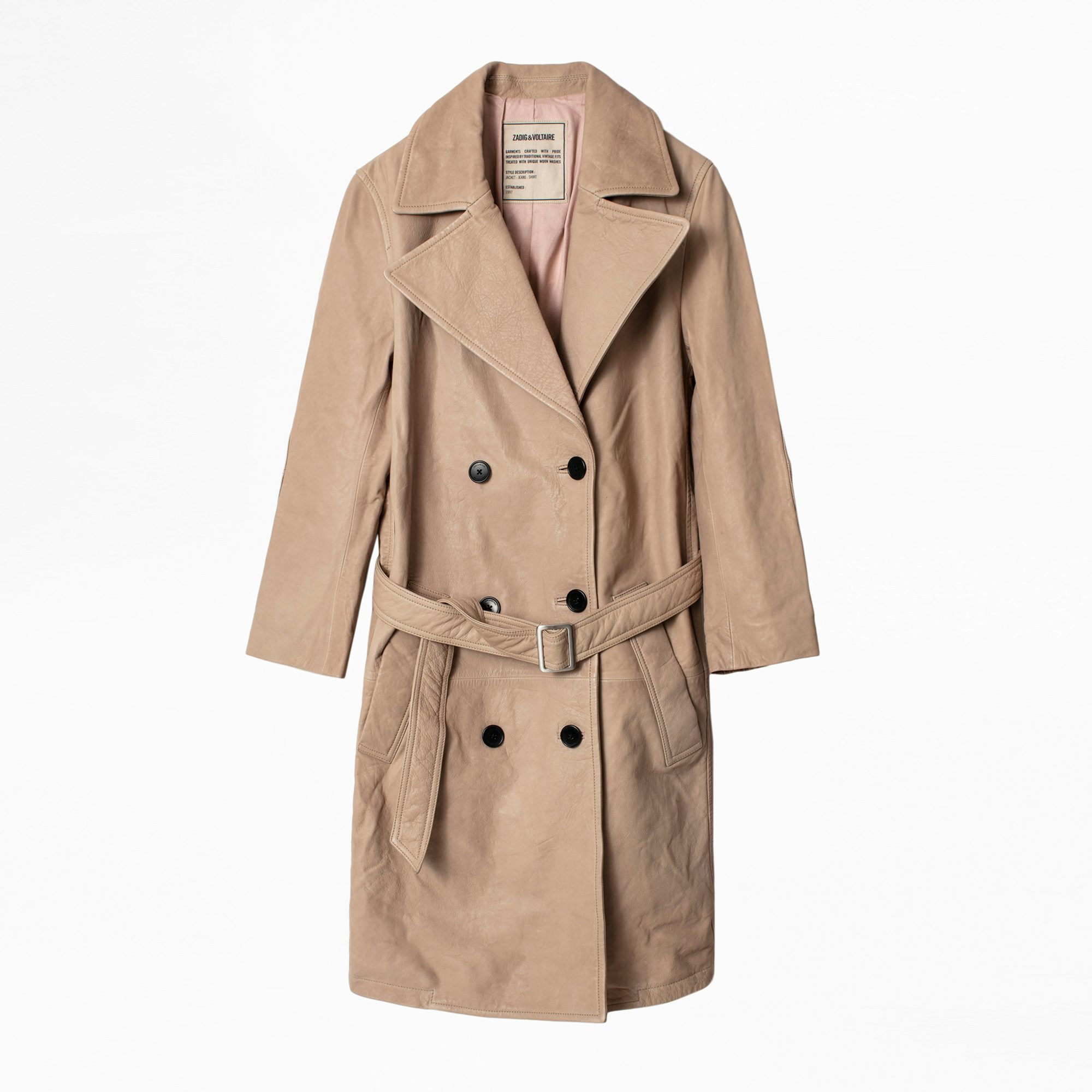 Miad Leather Coat - Women’s leather trench.